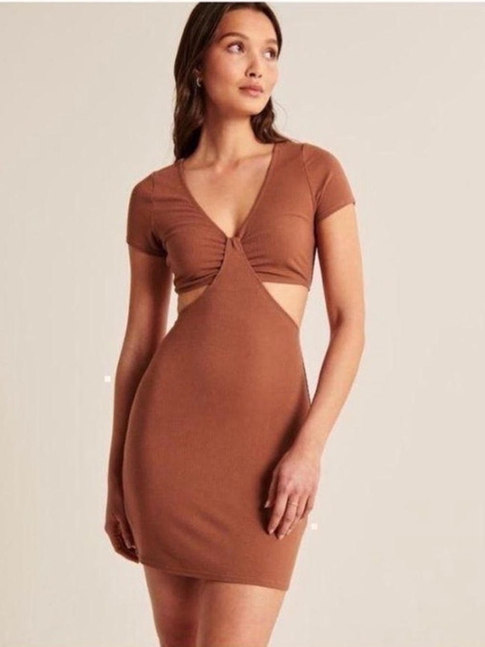 Abercrombie & Fitch Burnt Orange Midi Dress